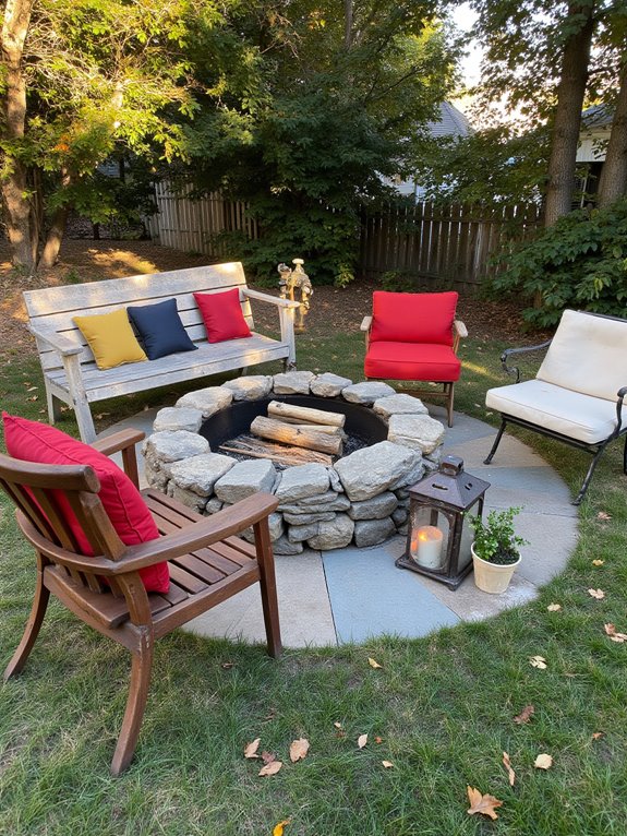 22 Practical Stock Tank Pool And Fire Pit Ideas For Cozy Nights cozy seating around fire pit