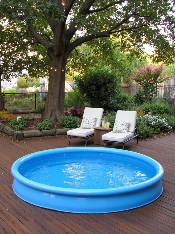 21 Stylish Poly Stock Tank Pool Ideas For A Smooth Setup cozy shaded outdoor retreat
