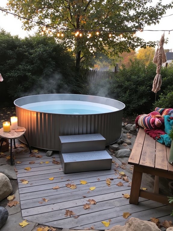 19 Creative Backyard Stock Tank Pool Ideas You Will Want To Try Soon cozy stock tank hot tub