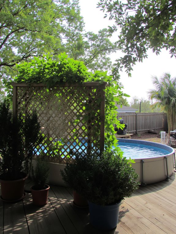 23 Brilliant Stock Tank Pool Privacy Ideas For Peaceful Afternoons creating a secluded oasis