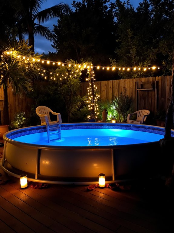 18 Stunning Stock Tank Pool Ideas That Feel Like a Backyard Escape creative lighting for pools