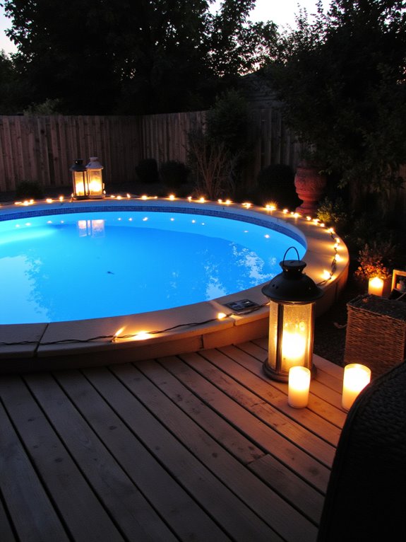 18 Trendy Stock Tank Pool Ideas For A Relaxed Summer Vibe creative nighttime pool lighting