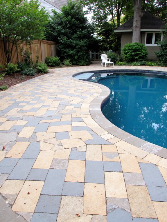 24 Polished Inground Pool Deck Ideas With Pavers For A Finished Look creative paver patterns enhance