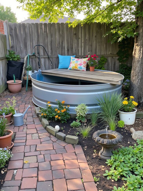 20 Modern Stock Tank Pool Designs For A Fresh Outdoor Upgrade creative small backyard pools