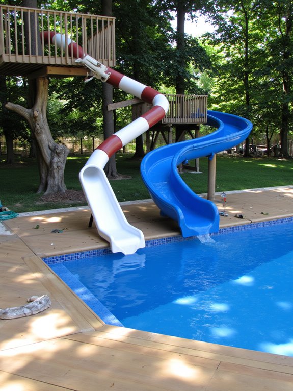 25 Fun Inground Pool Ideas With Slides For Backyard Play custom or diy pool slides
