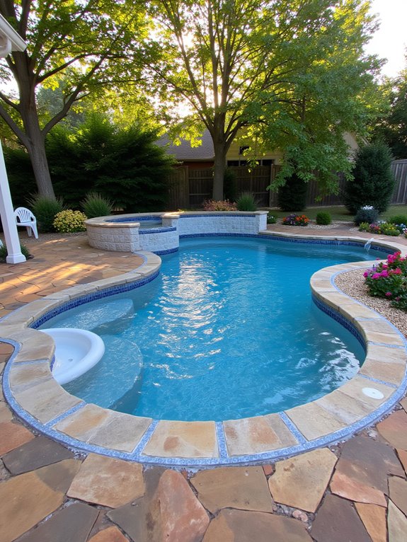 18 Beautiful Inground Swimming Pool Ideas That Stand Out custom shaped backyard pools