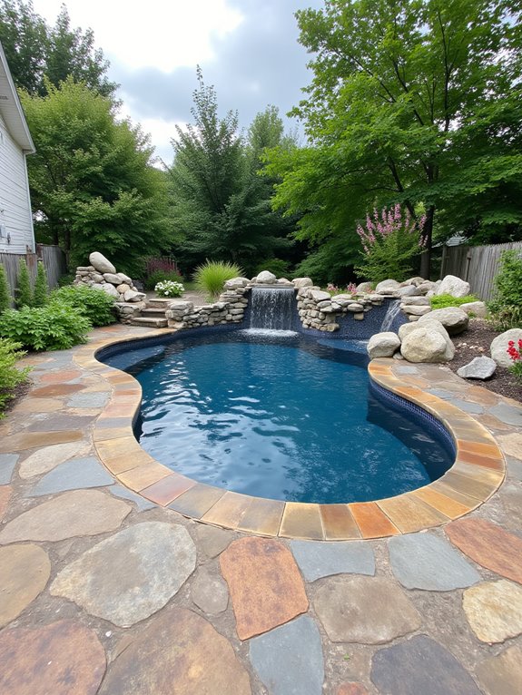 18 Unique Small Inground Pool Ideas For Compact Backyards custom shaped pool designs