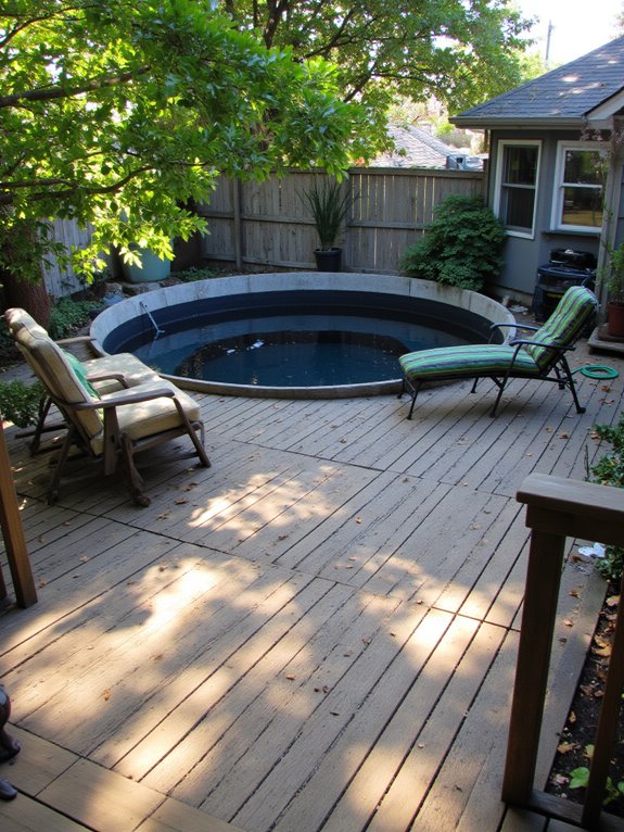 19 Relaxing Stock Tank Pool Ideas For Calm Summer Afternoons deck for relaxation oasis