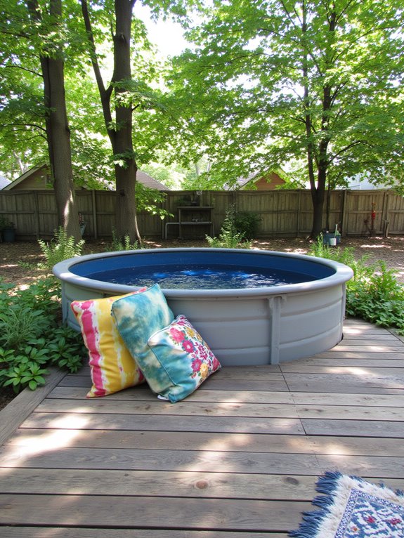 18 Stunning Stock Tank Pool Ideas That Feel Like a Backyard Escape decking enhances pool experience