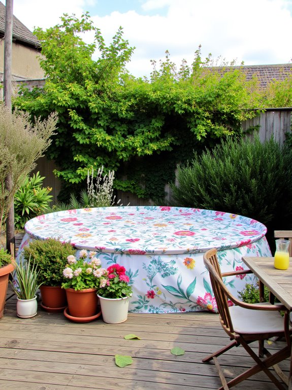 18 Chic Stock Tank Pool Cover Ideas For A Clean Setup decorative tarp covers practicality