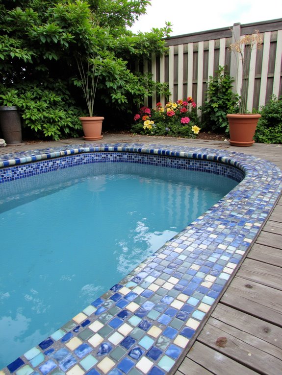 22 Simple Inground Pool Ideas For Effortless Outdoor Living decorative tiles enhance aesthetics