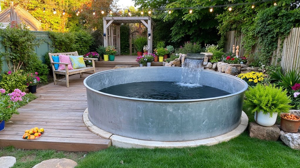 19 Stylish Backyard Stock Tank Upgrades That Feel Designer Level designer inspired backyard transformations
