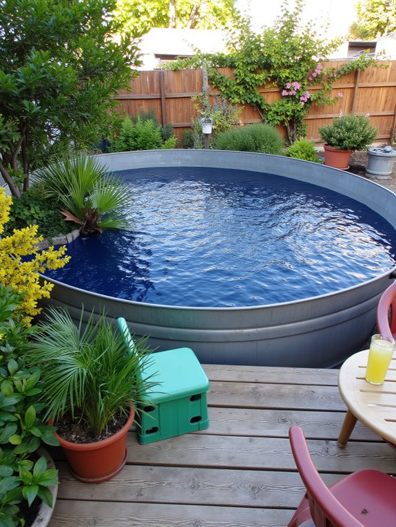 19 Clever Metal Tank Pool Ideas For A Polished Outdoor Look determine ideal pool size