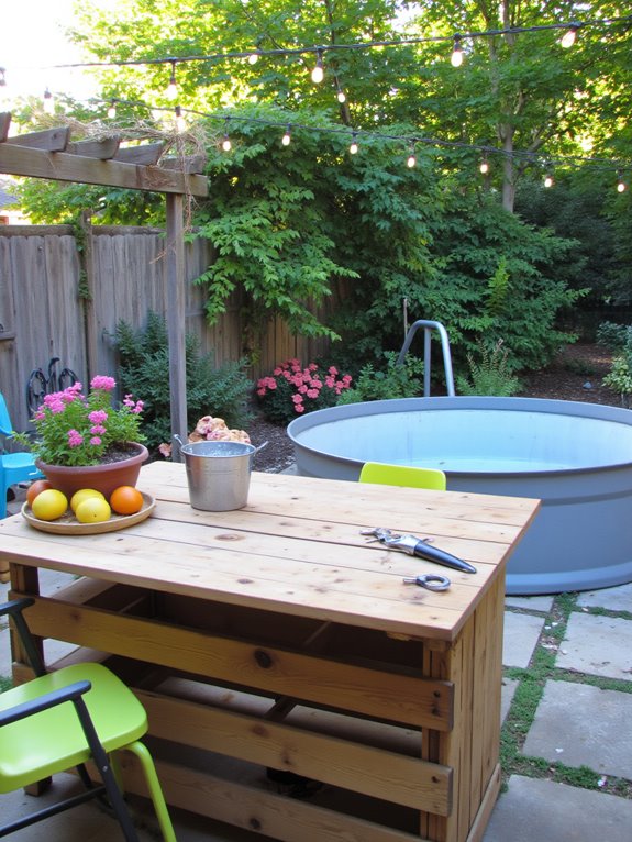 19 Creative Backyard Stock Tank Pool Ideas You Will Want To Try Soon diy rustic pool bar
