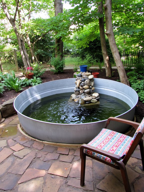 20 Compact Stock Tank Pool Ideas Perfect For Small Spaces diy serene water features