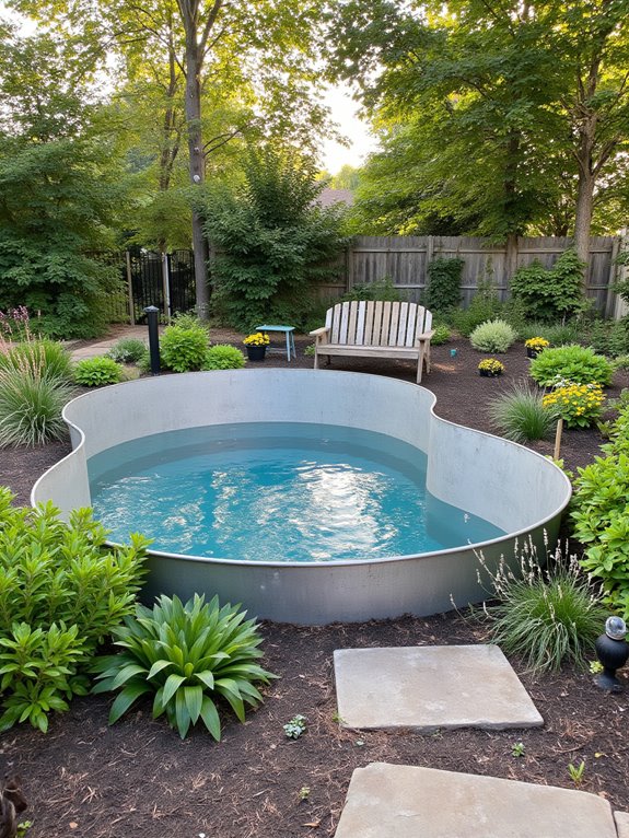 19 Clever Metal Tank Pool Ideas For A Polished Outdoor Look durable affordable versatile pools