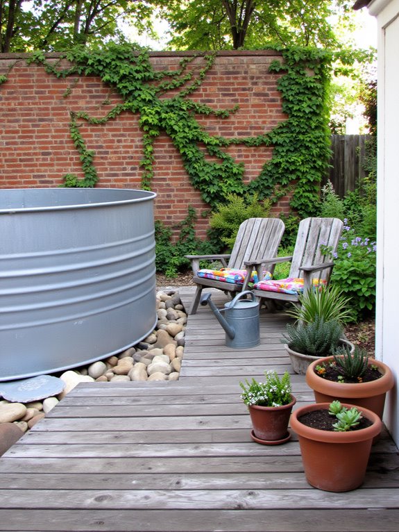 20 Inspiring Cowboy Pool Backyard Ideas With Surprising Style durable rustic pool materials