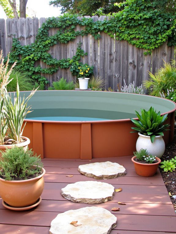 24 Smart Stock Tank Pool Paint Ideas That Transform Your Space earthy color palettes soothe