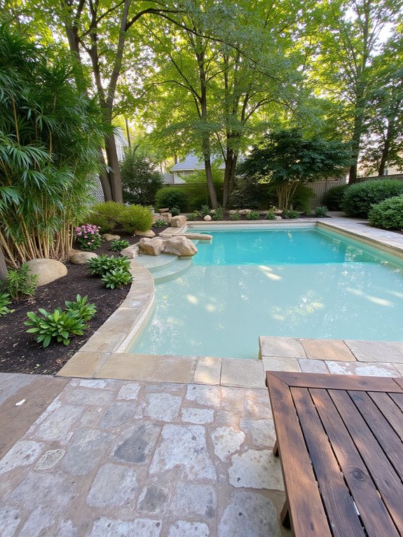 19 Striking Large Inground Pool Ideas For Spacious Yards easy access beach entry