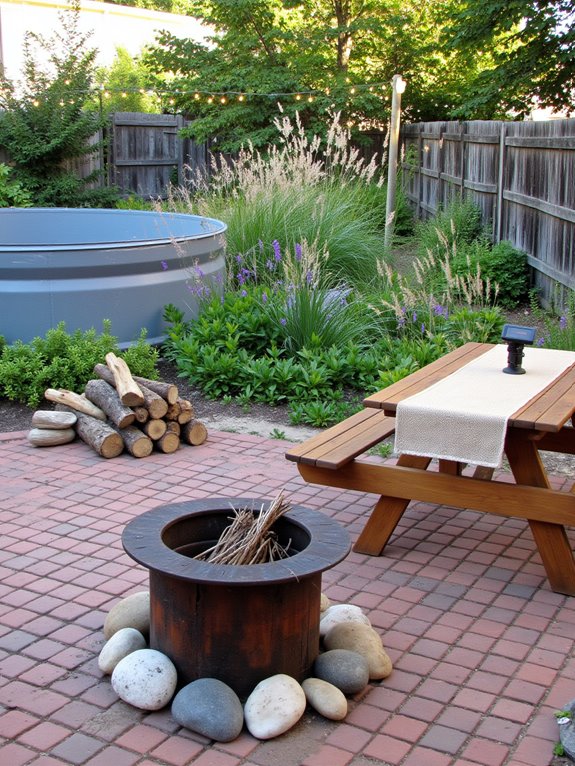 22 Practical Stock Tank Pool And Fire Pit Ideas For Cozy Nights eco friendly fire pit options