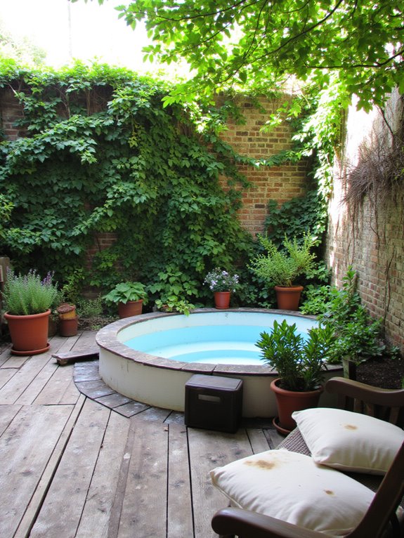 23 Brilliant Stock Tank Pool Privacy Ideas For Peaceful Afternoons eco friendly living wall design