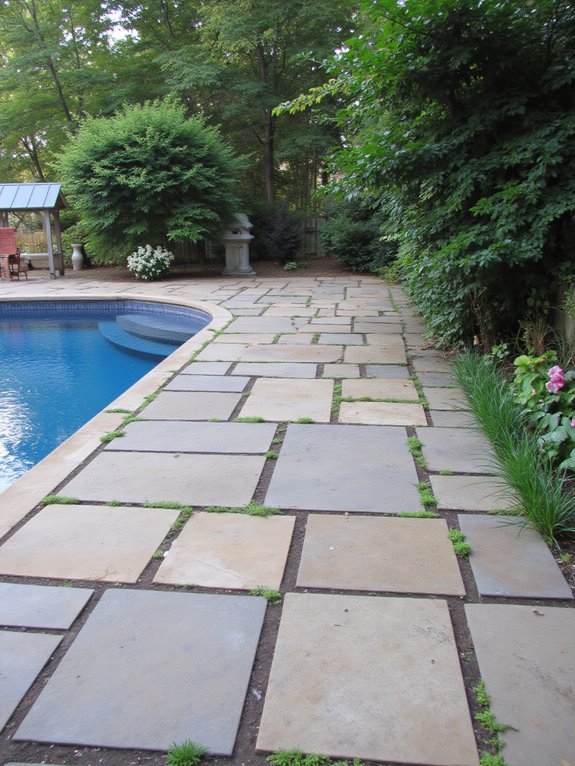 24 Polished Inground Pool Deck Ideas With Pavers For A Finished Look eco friendly pool deck pavers