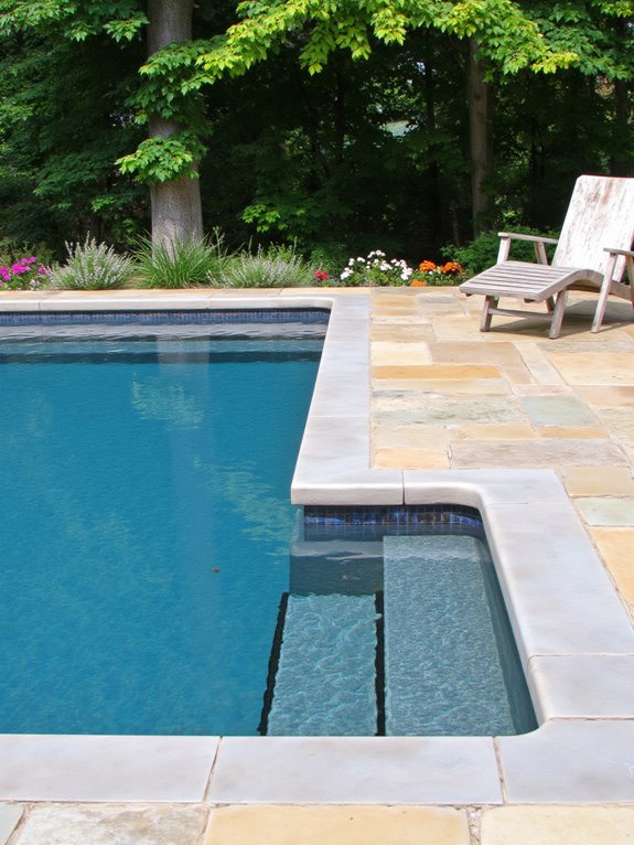 25 Impressive Inground Pool Patio Ideas That Upgrade Your Space elegant edge overflow pools