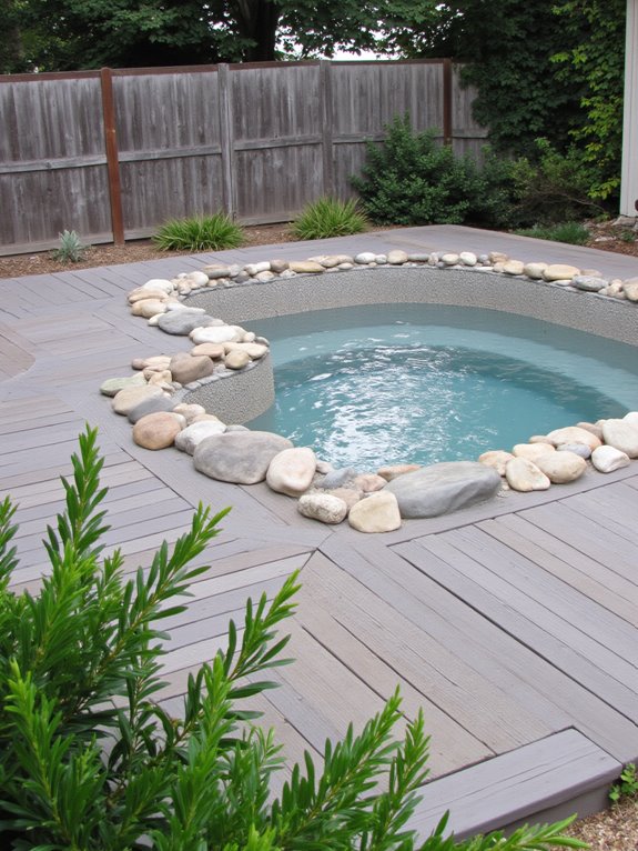 20 Elevated Stock Tank Pool Liner Ideas That Look Professional elegant faux stone liners