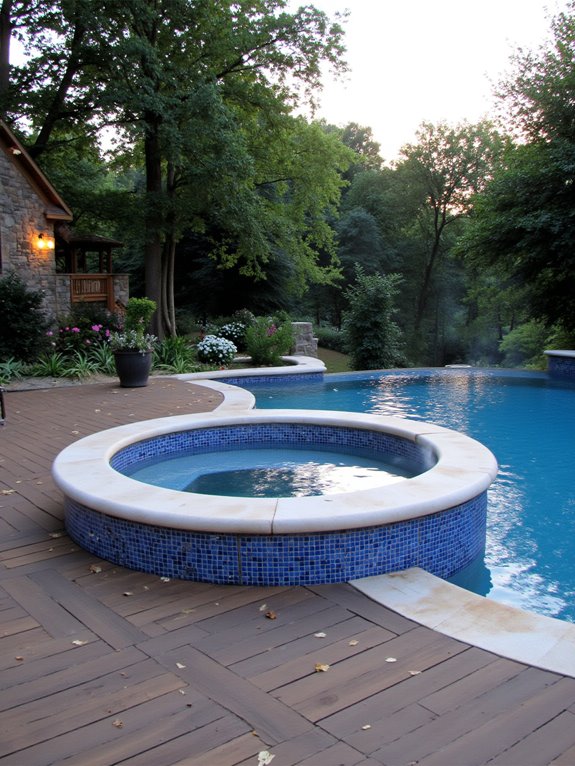 18 Luxurious Inground Pool And Hot Tub Ideas For Home Retreats elegant infinity pool designs