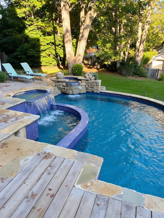 19 Striking Large Inground Pool Ideas For Spacious Yards elegant multi level pool designs