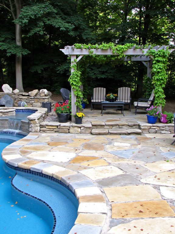 21 Simple Inground Pool Landscaping Ideas For Clean Outdoor Style elegant poolside hardscaping enhancements