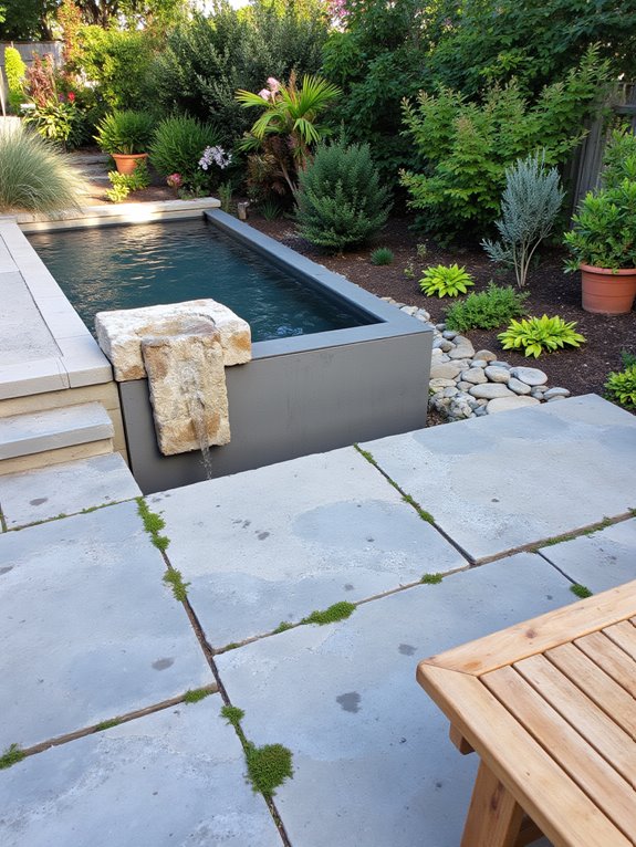 22 Modern Stock Tank Pool Setup Ideas For A Clean Aesthetic elegant water features added
