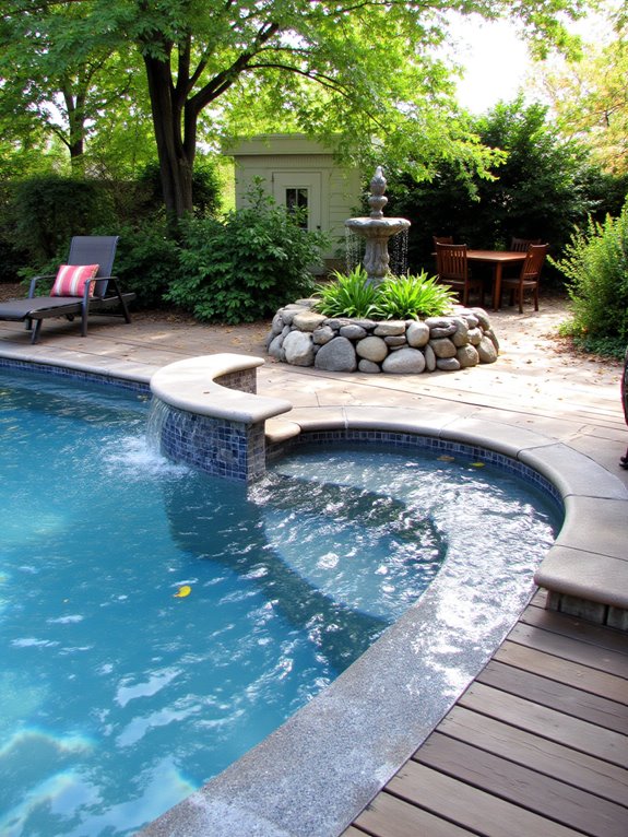 21 Beautiful Inground Pool Deck Ideas For Relaxed Summer Days enchanting pool water features
