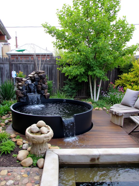 20 Modern Stock Tank Pool Designs For A Fresh Outdoor Upgrade enhance pool with water features