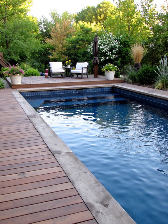 21 Stylish Poly Stock Tank Pool Ideas For A Smooth Setup enhancing pool with decking