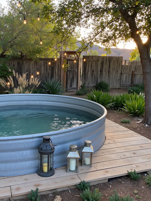 19 Cozy Cowboy Pool Ideas That Bring Cool Western Style Home evening swim ambiance tips