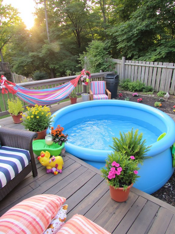 20 Modern Stock Tank Pool Designs For A Fresh Outdoor Upgrade family friendly backyard oasis