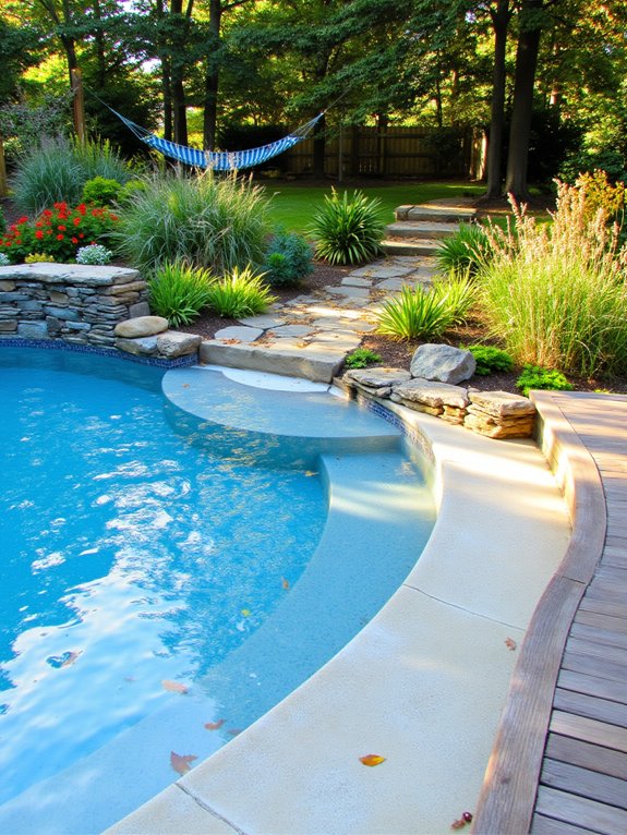 21 Inspiring Inground Pool Ideas Backyards Will Love gentle slope for entry
