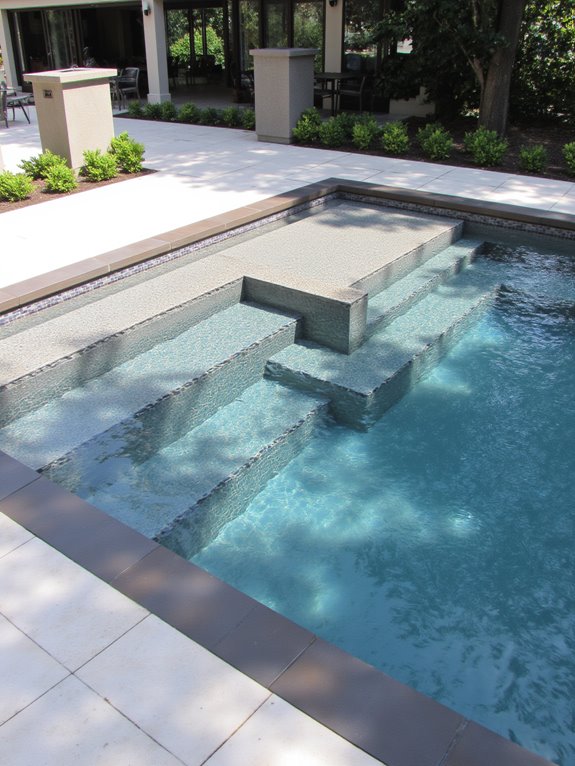 23 Modern Inground Pool Ideas For Crisp Outdoor Style geometric shapes enhance aesthetics