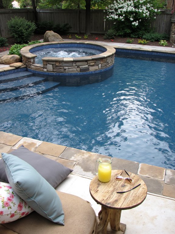 18 Beautiful Inground Swimming Pool Ideas That Stand Out hot tub relaxation oasis