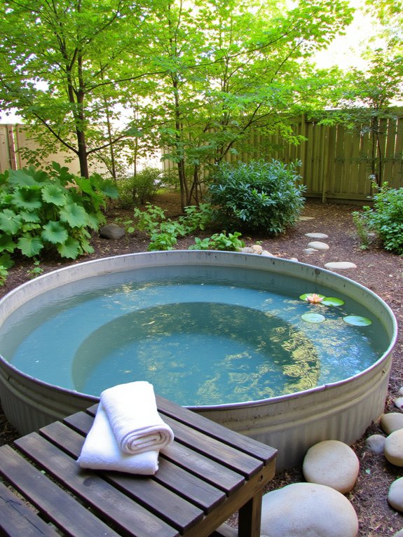 19 Creative Backyard Stock Tank Pool Ideas You Will Want To Try Soon hydrotherapy in stock tank