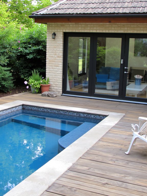 19 Timeless Rectangle Inground Pool Ideas For A Clean Look indoor outdoor pool integration