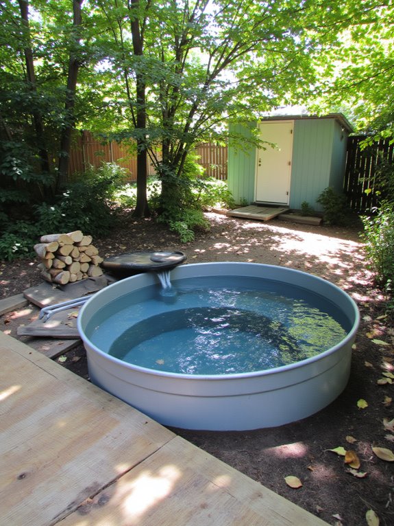 21 Gorgeous DIY Stock Tank Pool Ideas For Warm Summer Days install electric pool heater