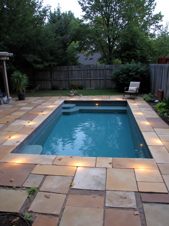 22 Simple Inground Pool Ideas For Effortless Outdoor Living integrated pool lighting ideas