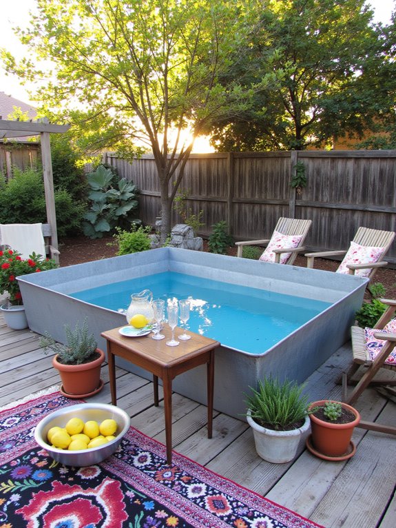 20 Stylish Cattle Trough Pool Ideas For Unexpected Backyard Flair inviting cattle trough pool
