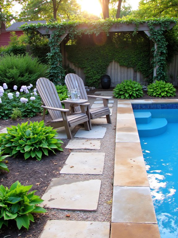 19 Timeless Rectangle Inground Pool Ideas For A Clean Look inviting poolside entryway design