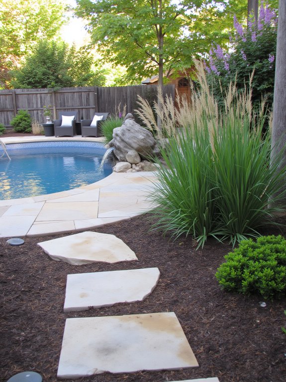 18 Unique Small Inground Pool Ideas For Compact Backyards inviting poolside landscaping ideas