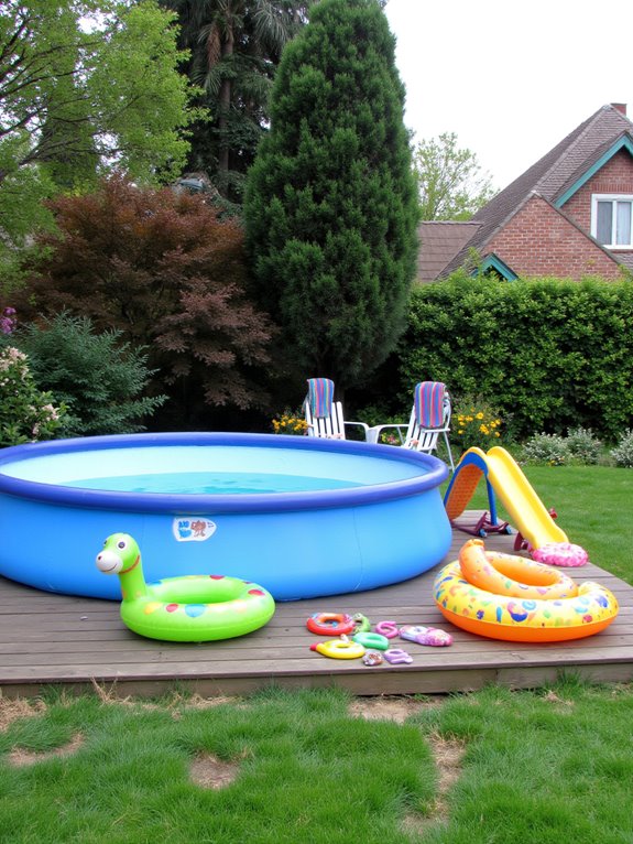 22 Family Friendly Stock Tank Pool Ideas That Everyone Will Love kid friendly swimming accessories safety