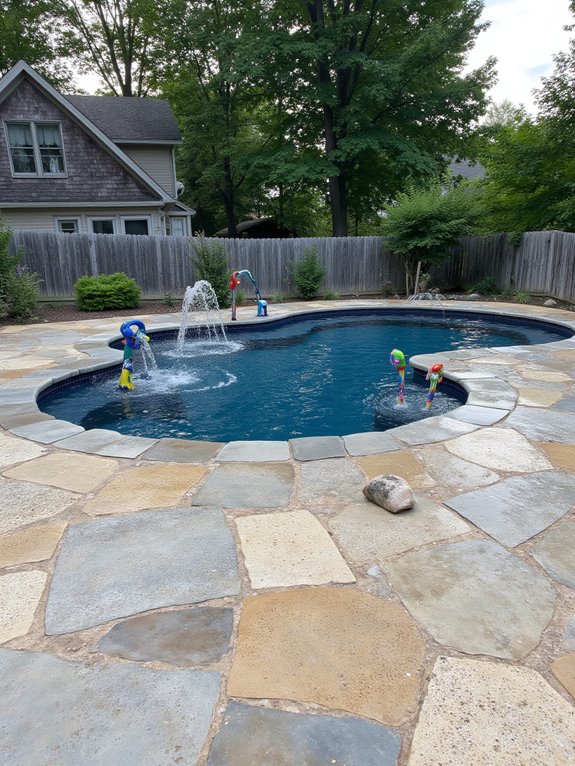 22 Creative Freeform Inground Pool Ideas For Natural Flow kids splash pad fun