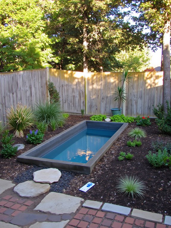 20 Stylish Cattle Trough Pool Ideas For Unexpected Backyard Flair landscaping for cattle trough pool